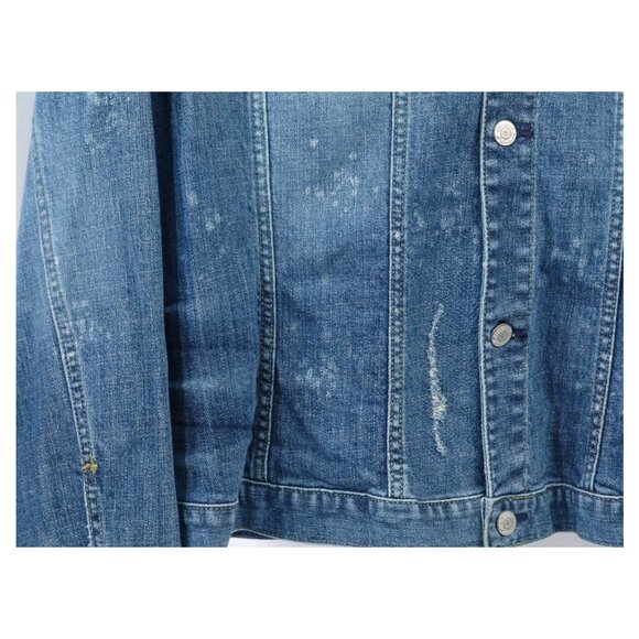NWT Seven7 Distressed! Premium Denim Jacket 22/24 Women's Acid Wash Vtg Y2K - Picture 4 of 7